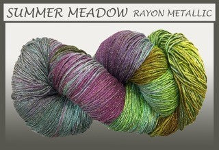 Summer Meadow/gold Rayon Metallic Yarn