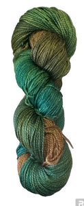 Forest silk/merino wool yarn