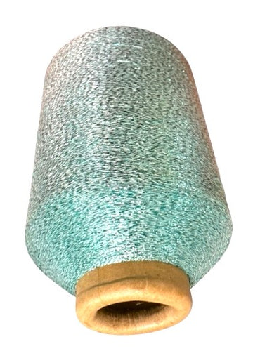 1 lb. cone of vintage metallic fine yarn: Pale Turquoise