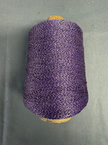 1 lb. cone of vintage metallic fine yarn: Plum