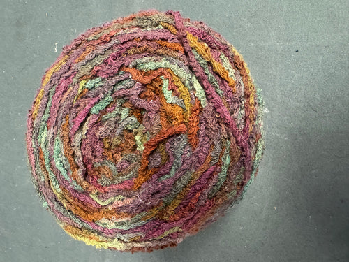 Water Hyacinth cotton boucle yarn. 4 oz.