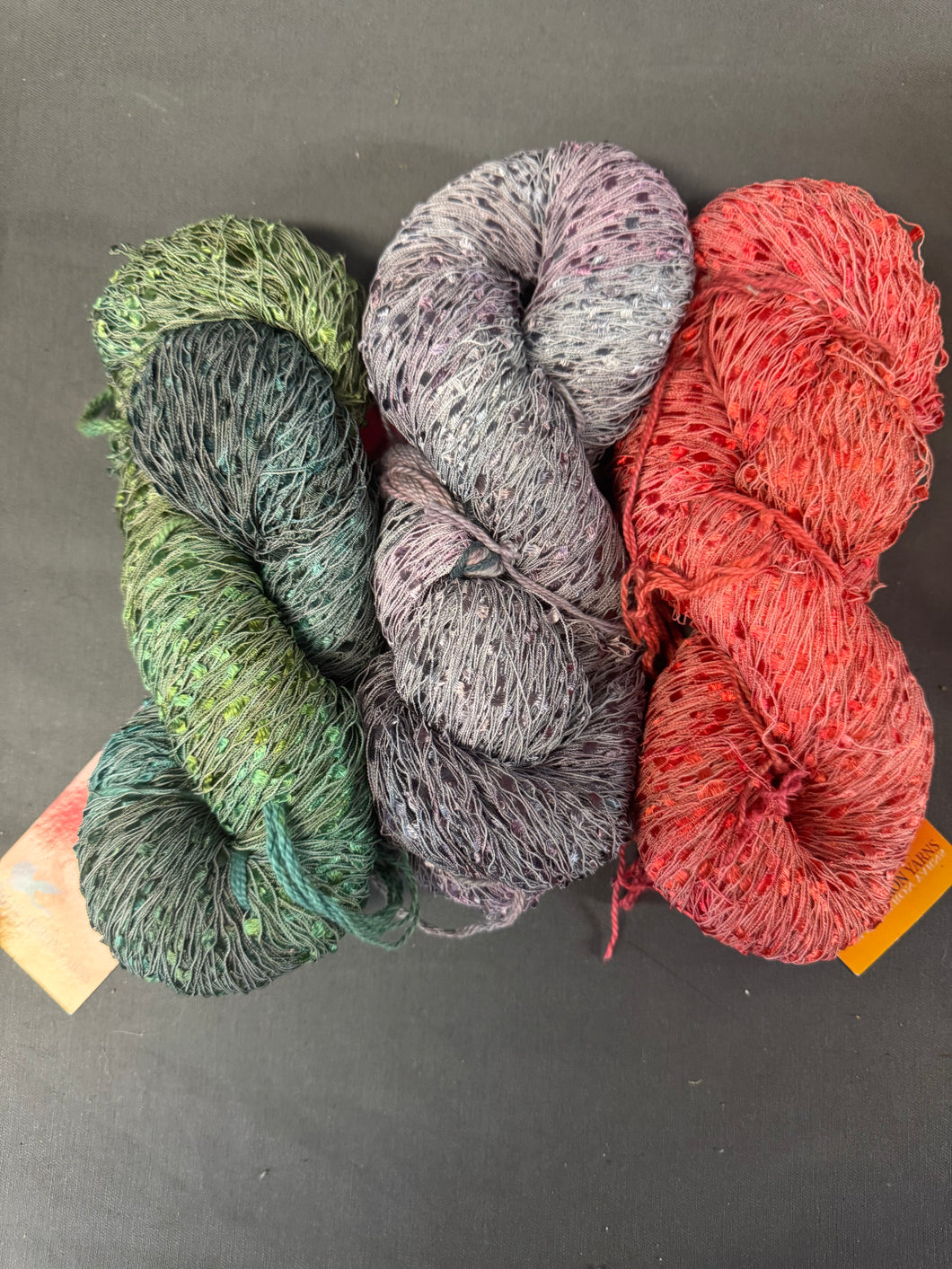 3 skeins of confetti yarn