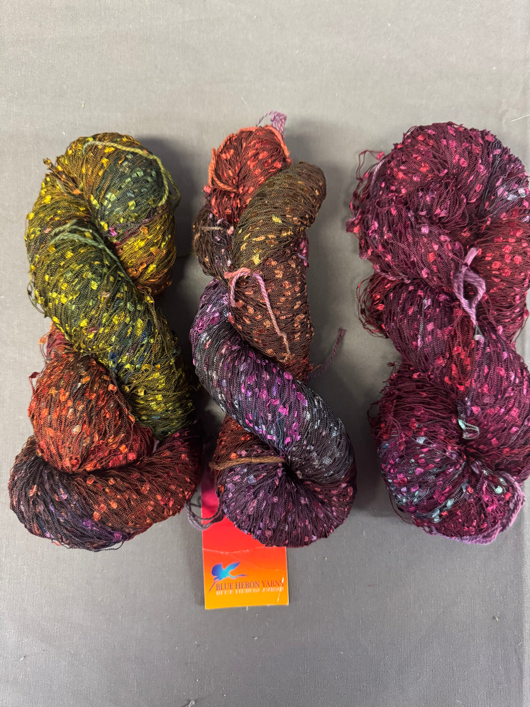 3 skeins of confetti yarn