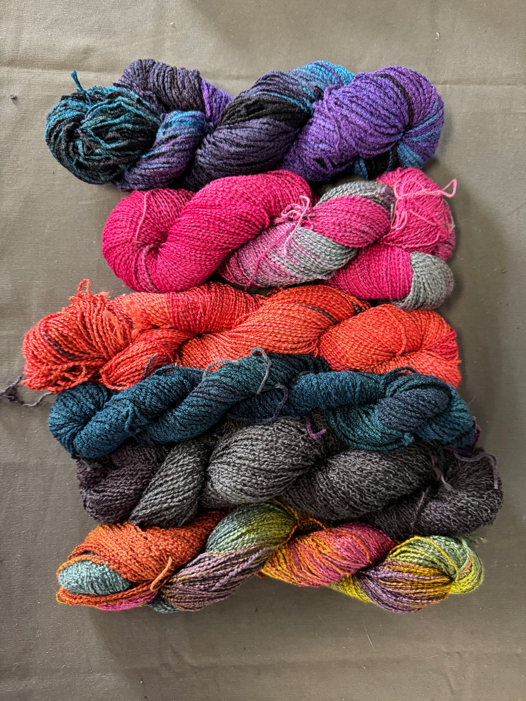 4 skein fine rayon yarn sampler