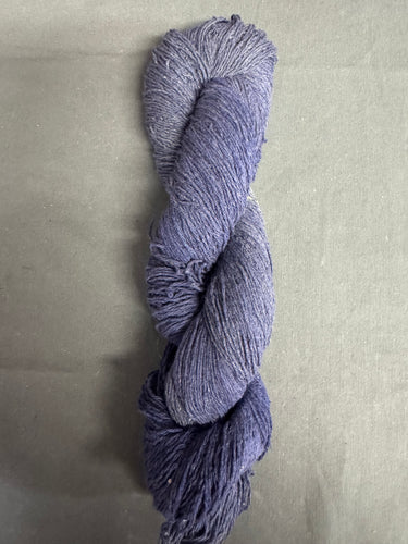 Deep Indigo petite silk noil yarn