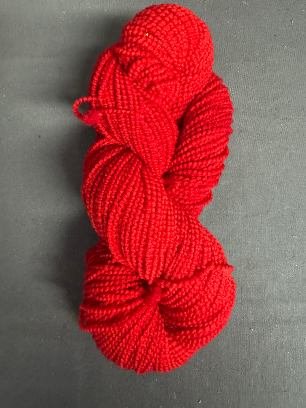 Red Poppy beaded wool yarn