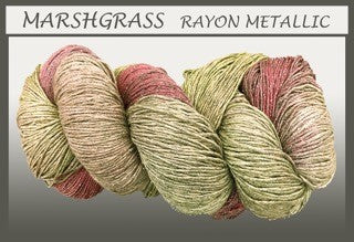 Marshgrass rayon metallic 8 oz skein with broken thread
