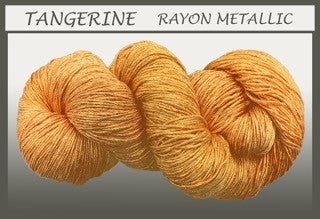 Tangerine/gold Rayon Metallic Yarn