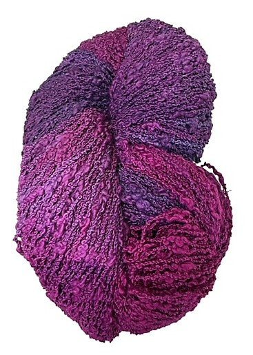 Blueberry cotton boucle yarn