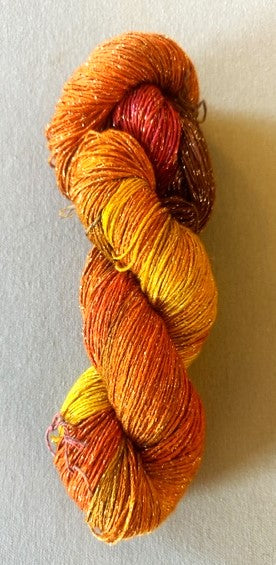 Curry rayon metallic yarn