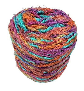 Deep Copper cotton/rayon nylon texture yarn