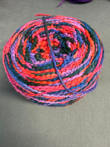 Deep Rainbow soft twist wool yarn