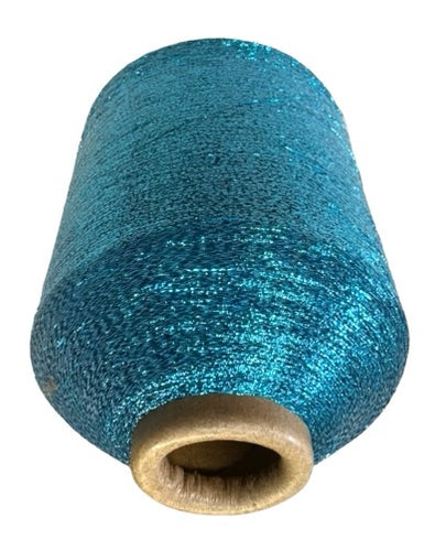 1 lb. cone of vintage metallic fine yarn: Electric Blue