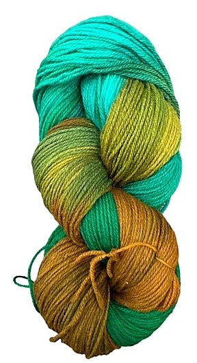 Emerald Desert sock plus yarn with broken thread