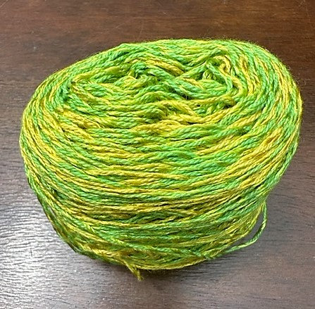 Lemon-Lime cotton/rayon twist lace yarn