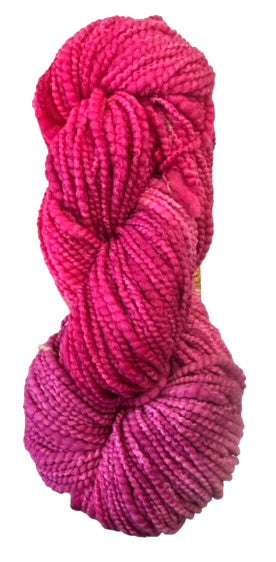 Raspberry wool thick and thin yarn