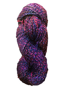 Razzleberry cotton and rayon metallic yarn 9oz