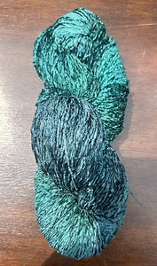 Sea rayon chenille yarn with broken thread