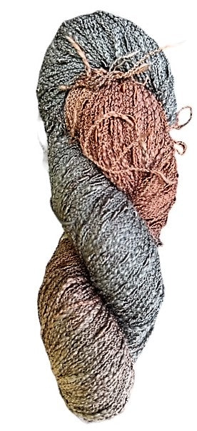 Soft Clay cotton/rayon seed yarn with broken thread