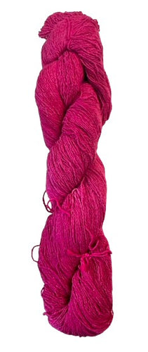 Strawberry petite silk noil yarn