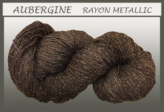 Aubergine/gold Rayon Metallic Yarn