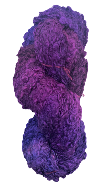 Blueberry wool loop yarn 10 oz