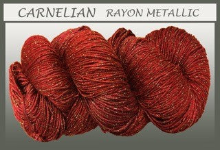 Carnelian rayon metallic yarn