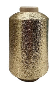 1 lb. cone of vintage metallic fine yarn: Gold