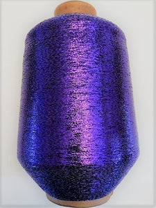 1 lb. cone of vintage metallic fine yarn: Grape