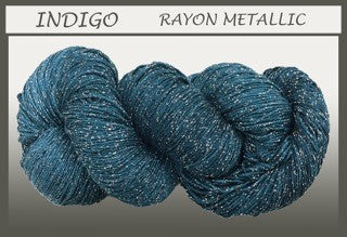 Indigo Rayon Metallic Yarn