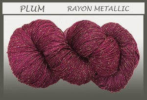 Plum/gold Rayon Metallic Yarn