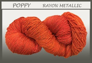 Poppy/gold Rayon Metallic Yarn