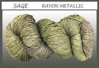 Sage/gold Rayon Metallic Yarn
