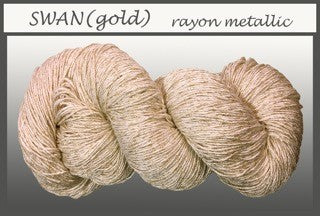 Swan/gold Rayon Metallic Yarn