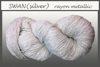 Swan/silver Rayon Metallic Yarn