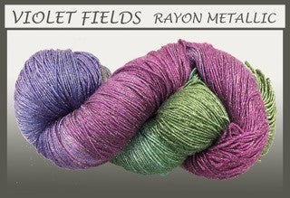 Violet Fields/gold Rayon Metallic Yarn