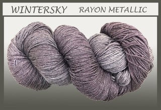 Winter Sky/silver rayon metallic yarn 7 oz skein