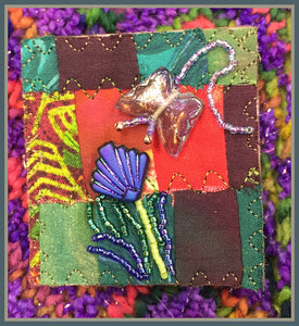 Quilted Pin: Butterfly Garden