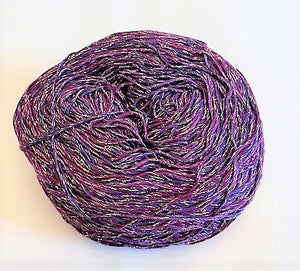 Blueberry heather rayon metallic yarn