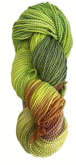 Bright Leaf merino beaded wool yarn