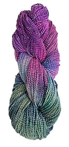 Cactus merino beaded metallic wool yarn
