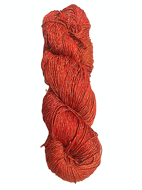 Carnelian heather rayon metallic yarn