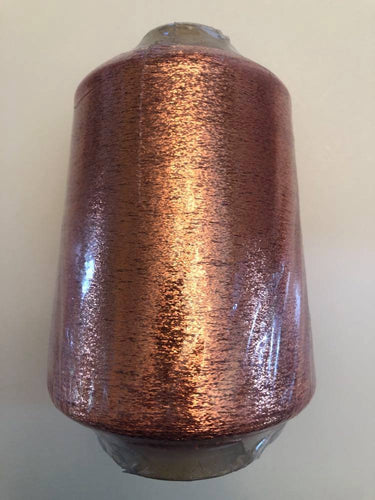 1 lb. cone of vintage metallic fine yarn: Copper