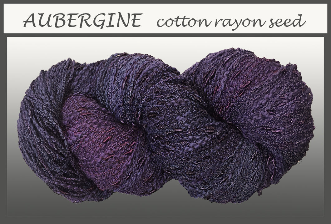 Aubergine Cotton Rayon Seed Yarn