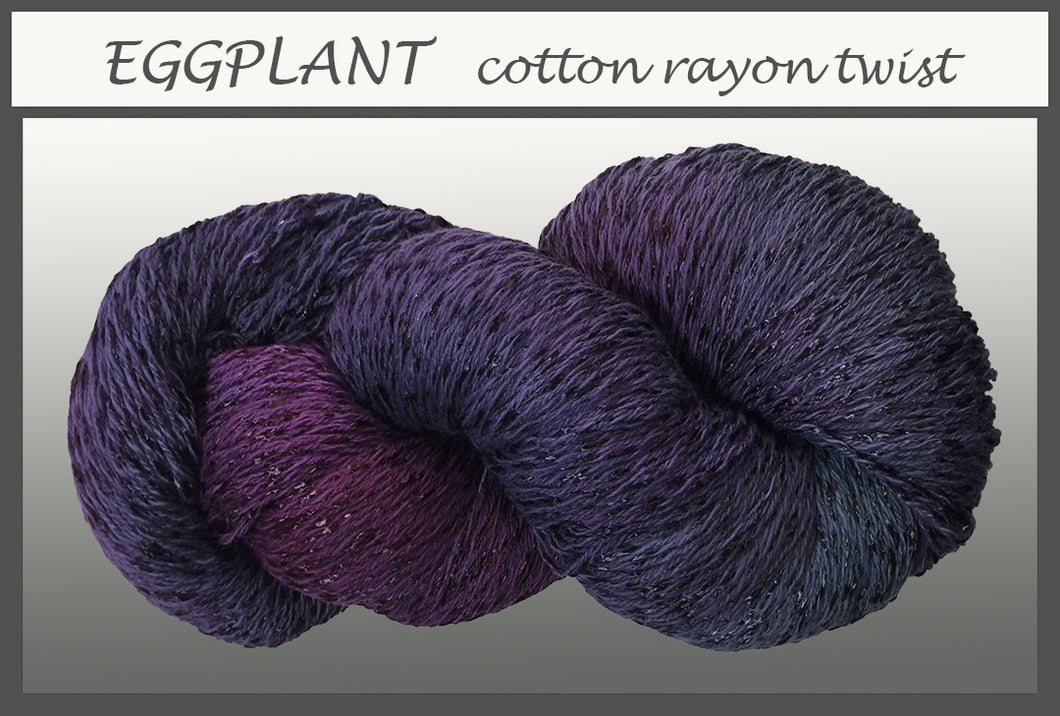 Eggplant Cotton Rayon Twist Yarn