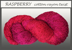 Raspberry Cotton Rayon Twist Yarn