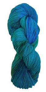 Deeper Blue Sea merino beaded metallic wool yarn