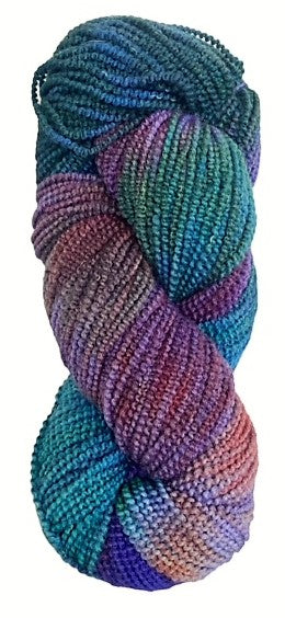 Dp Violet Fields merino beaded metallic wool yarn