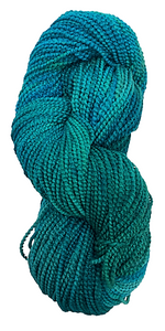Emerald beaded merino wool yarn