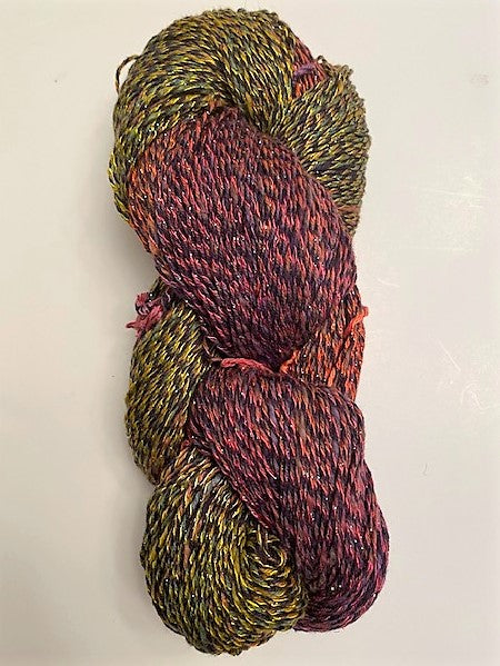 Fall cotton and rayon metallic yarn & capelet pattern
